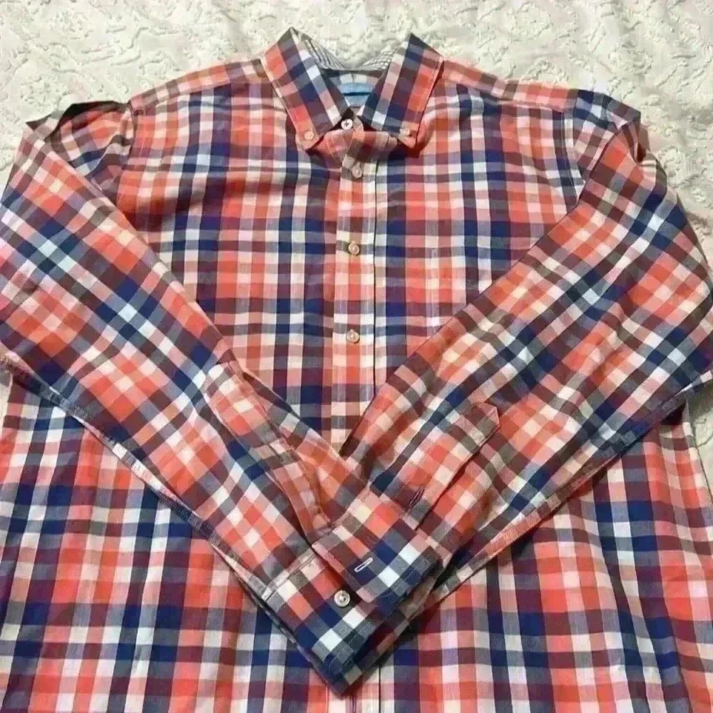 J. Mclaughlin Trim Fit Checkered Button-Down Men’… - image 8